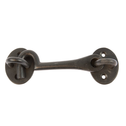 125mm Black Rustic Cabin Hook and Eye