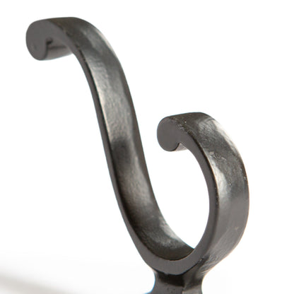 35mm x 80mm Black Square Back Hat & Coat Hook