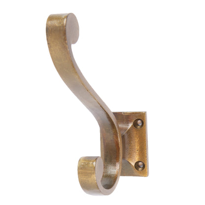 35mm x 105mm Brass Square Back Hat & Coat Hook