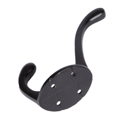 40mm x 105mm Black Hat & Coat Hook