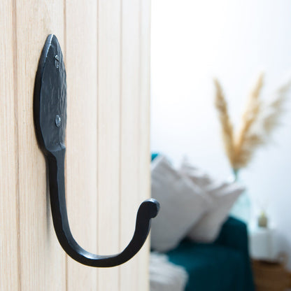 55mm x 140mm Black Arrowhead Coat Hook