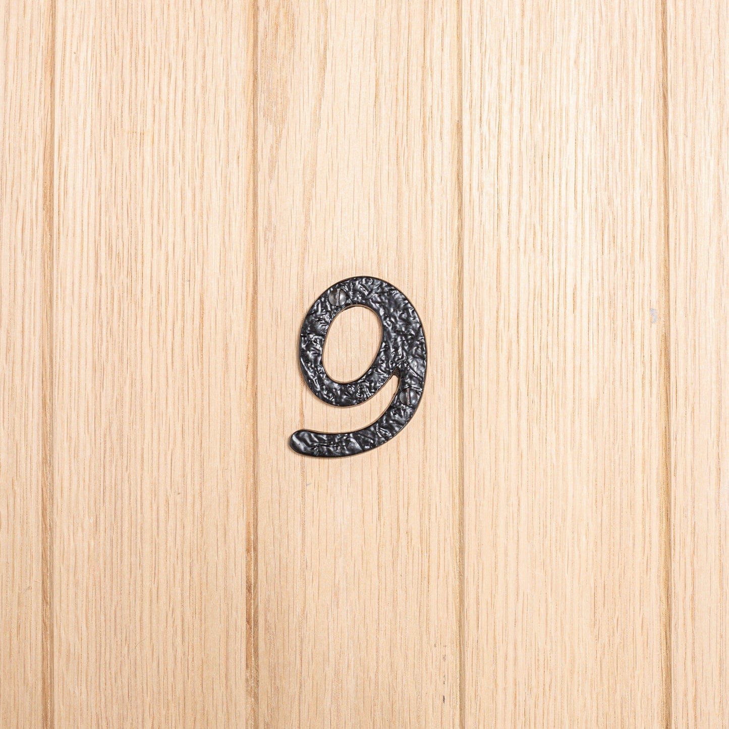 80mm Black Rustic Iron House Number 9