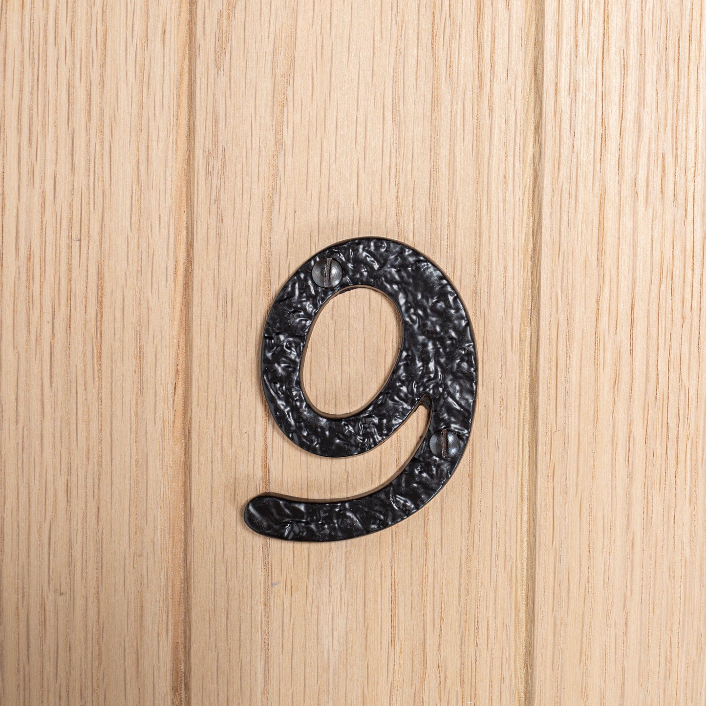 80mm Black Rustic Iron House Number 9