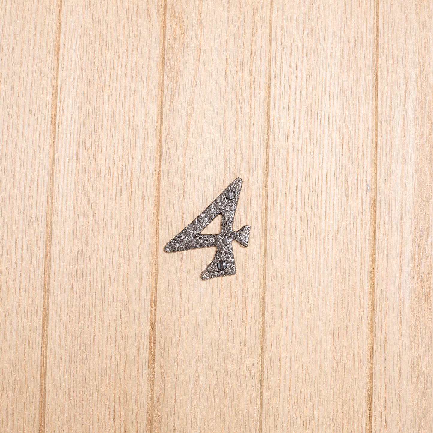 80mm Grey Rustic Iron House Number 4