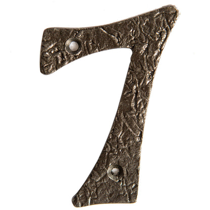 80mm Grey Rustic Iron House Number 7