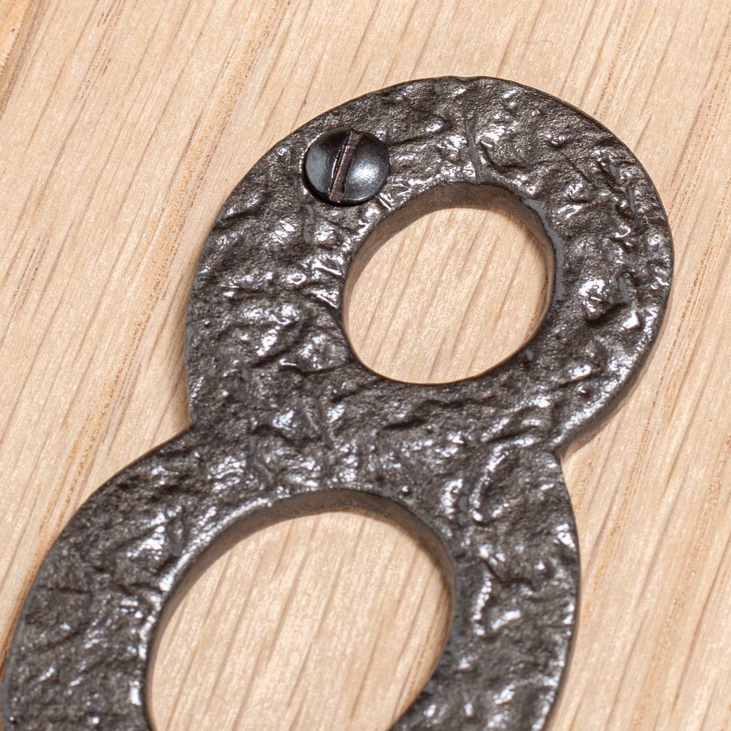 80mm Grey Rustic Iron House Number 8
