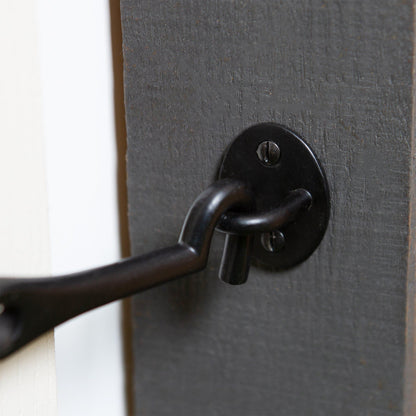 125mm Black Rustic Cabin Hook and Eye