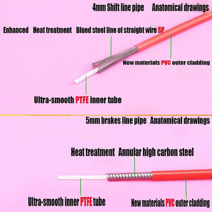 3m 4mm/5mm Bicycle Brake Cables Line Pipe Bike Shifters Derailleur Cable MTB Road Bike Shift Cable Wire Pipe High quality 6Color