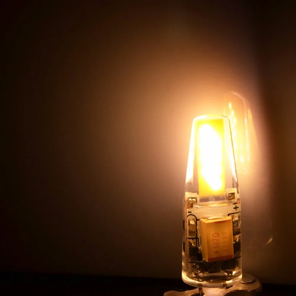 10PCS Dimmable Mini G4 LED COB Lamp  6W Bulb AC DC 12V 220V Candle Lights Replace 30W 40W Halogen for Chandelier Spotlight