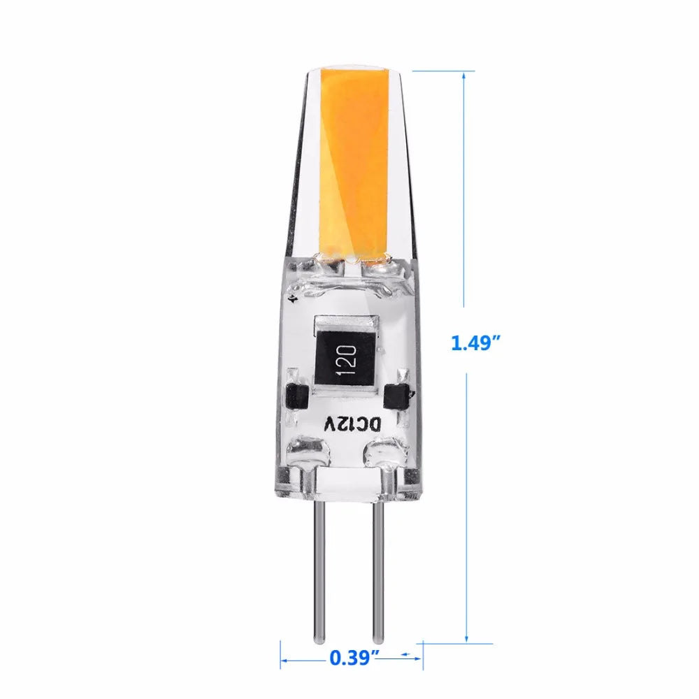 10PCS Dimmable Mini G4 LED COB Lamp  6W Bulb AC DC 12V 220V Candle Lights Replace 30W 40W Halogen for Chandelier Spotlight