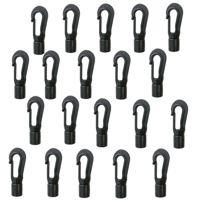 5MM 8MM 10PC 20PCS Bungee Shock cord Quick Connect hooks hanging Ends Clip for Kayak Canoe Boat Dinghy Rib DIY Elastic Cord rope