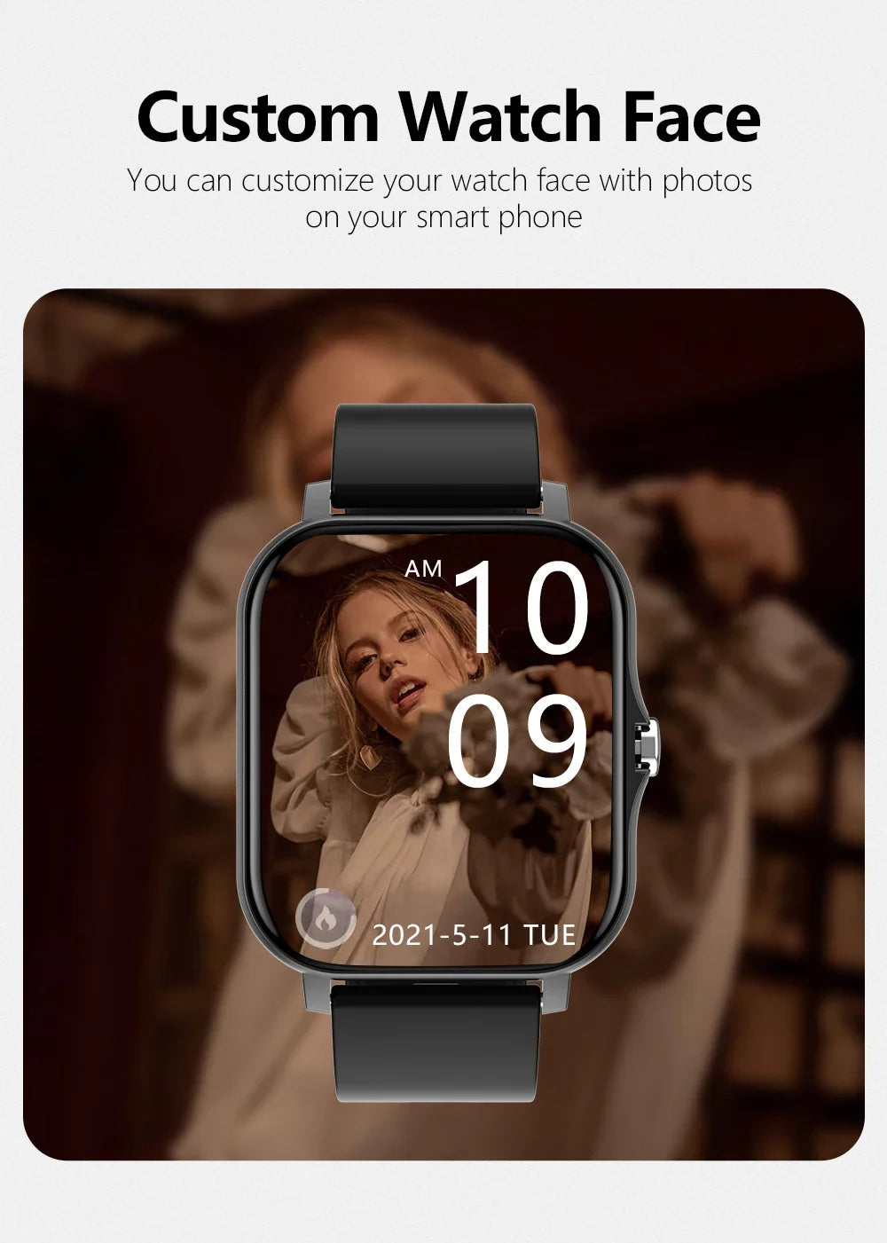 New Smart Watch Android IOS Phone 1.44 Inch Color Screen Bluetooth Call Blood Oxygen/Pressure Monitoring Smart Watch Women Men