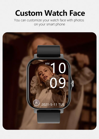 New Smart Watch Android IOS Phone 1.44 Inch Color Screen Bluetooth Call Blood Oxygen/Pressure Monitoring Smart Watch Women Men