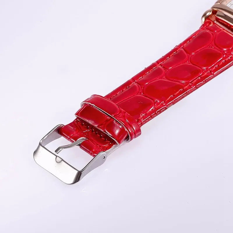 New Watches for Women Square Rose Gold Wrist Watches Fashion Leather Brand Watches Ladies Quartz Watch Clock Montre Femme