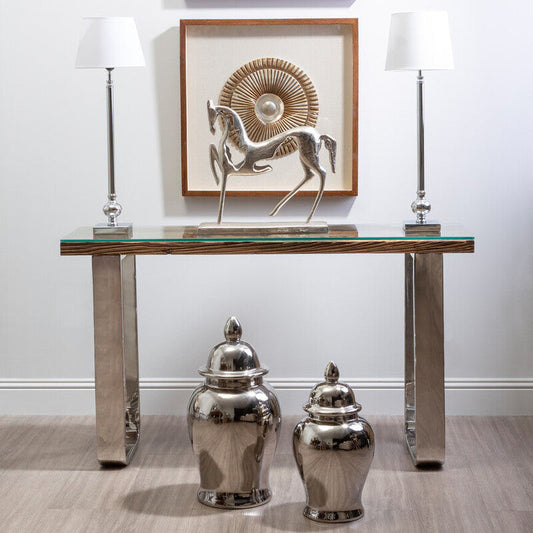 Kensington Townhouse Small Ceramic Silver Jar