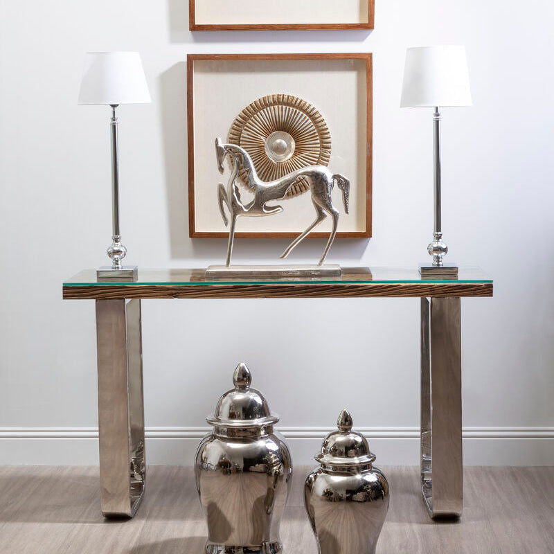 Kerala Natural U Shaped Base Console Table