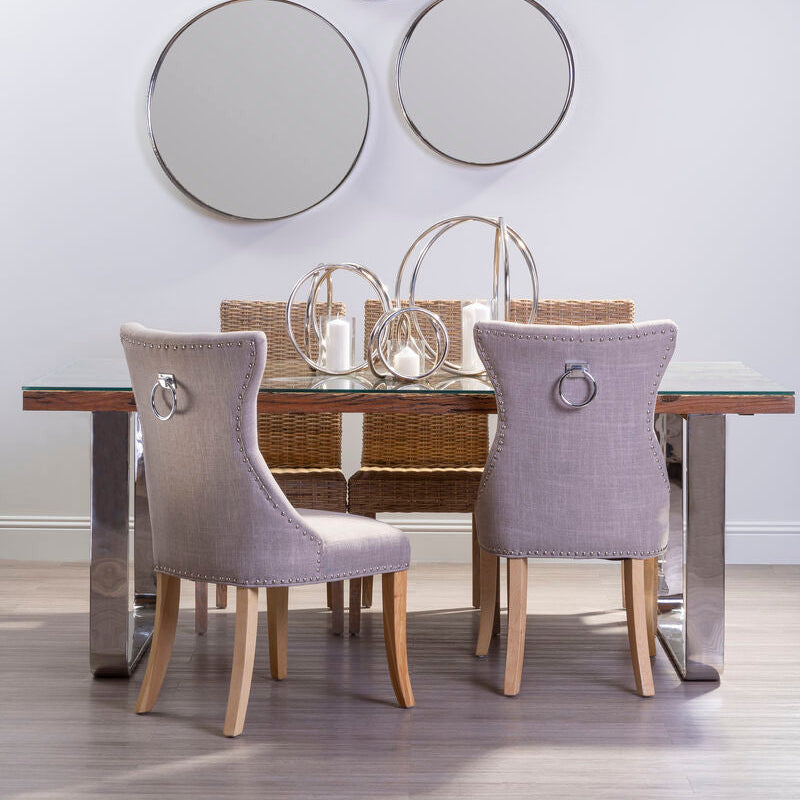 Mink Linen Dining Chair | Regents Park