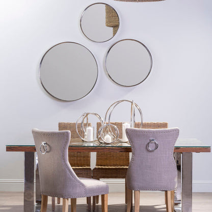 Leonov Small Nickel Finish Wall Mirror