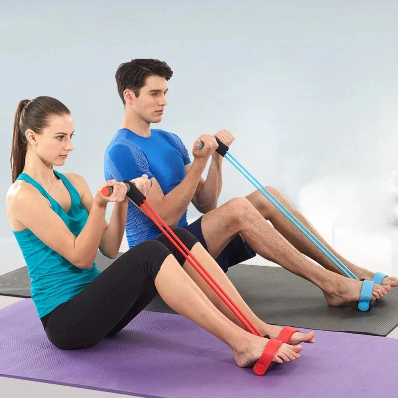 4 Resistance Elastic Pull Rope Training Device, Abdominal Resistance Band, Used In Home Gym, Exercise Training Fitness Equipment