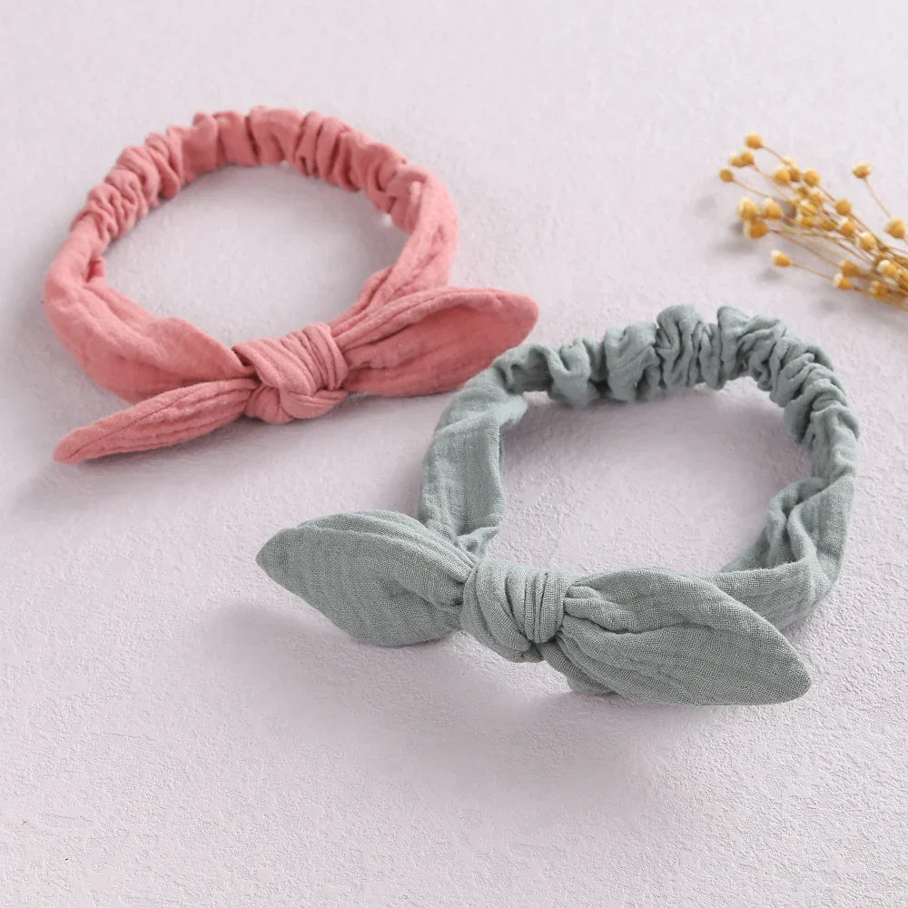 1Pcs Newborn Baby Headband For Girls Elastic Knit Children Turban Baby Bows Soft Nylon Kids Headwear Hair Accessories 32 Colors