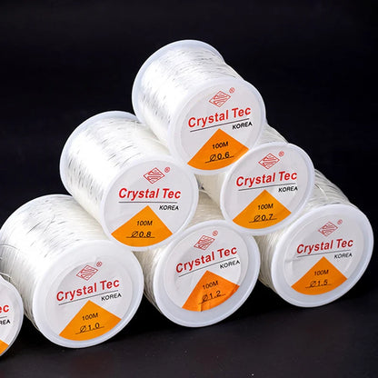 100m/Roll Elastic Crystal Jewelry Cord Beading String Strong Stretchy Thread Cords for DIY Necklace Bracelet Jewelry Making