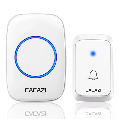 CACAZ Smart Home Waterproof Wireless Doorbell For Outdoor 4 Levels Volume 80DB 60 Chimes Home Calling Bell US EU UK AU Plug