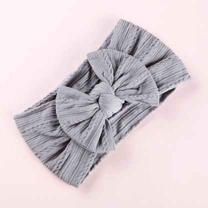 1Pcs Newborn Baby Headband For Girls Elastic Knit Children Turban Baby Bows Soft Nylon Kids Headwear Hair Accessories 32 Colors