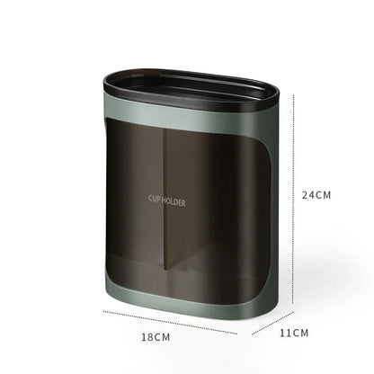 Household Wall-Mounted Automatically Drop Disposable Cup Holders Punch-Free Paper Cups Dust-Proof Drinking Fountain Racks