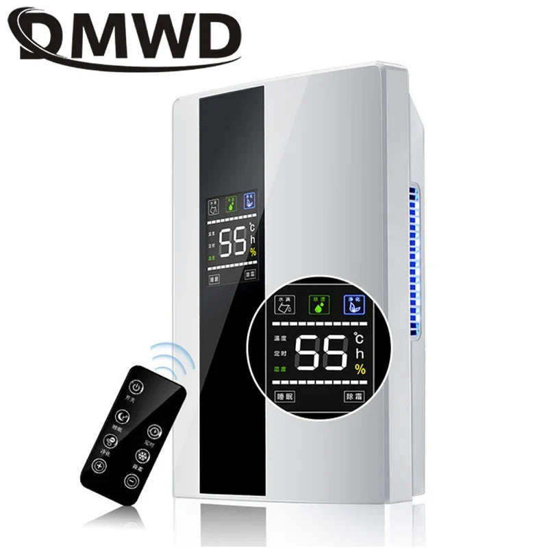 110V/220V Remote Electric Dehumidifier Air Cooling Dryer Purifier Desiccant Moisture Absorber Drying Machine External Water Pipe