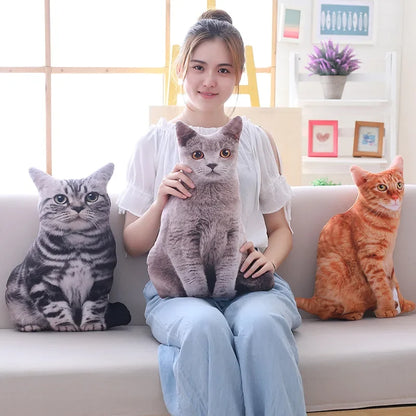 1pc 40cm Simulation Plush Cat Pillows Soft Stuffed Animals Cushion Sofa Decor Cartoon Plush Toys for Children Kids Gift