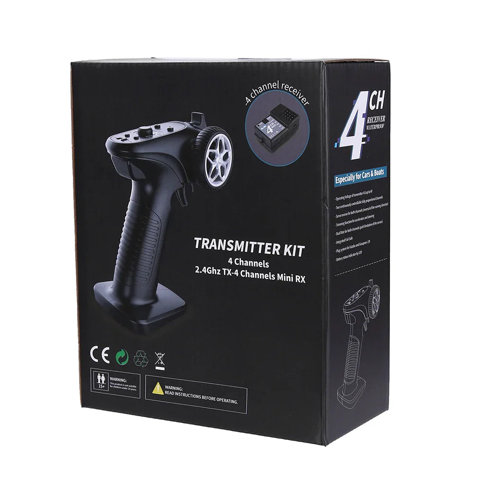 GA-4H-TX TX4 2.4GHz 4CH Radio System Transmitter Controller Remote Control w/ Receiver For RC Car Boat PK TG3 FS-GT3B