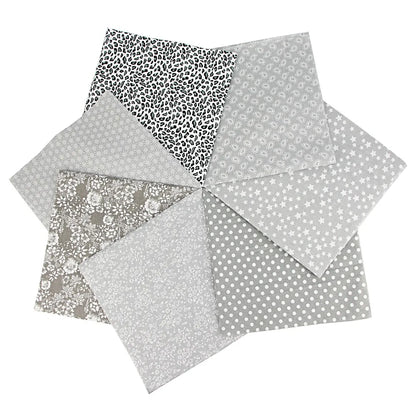 7PCS 25 x 25cm/50 x 50cm Squares Cotton Craft Fabric Cloths for DIY Bundle Patchwork Quilting Sewing Scrapbooking Artcraft