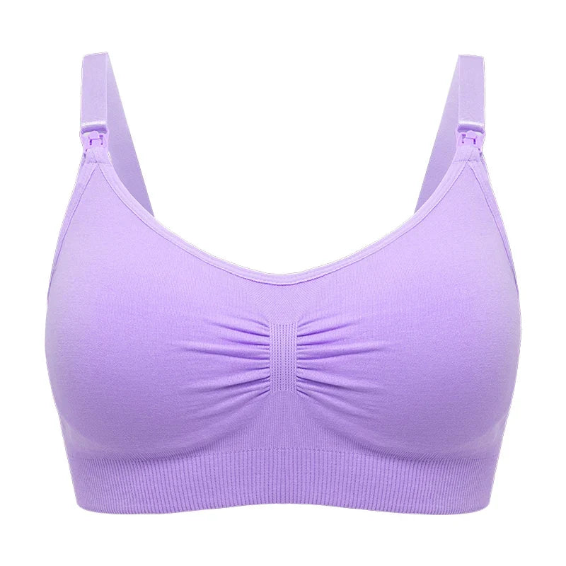 plus Size Seamless Nursing Bra for Women Breathable Maternity Push up Front Closure Underwear Adjustable Straps Wire-Free