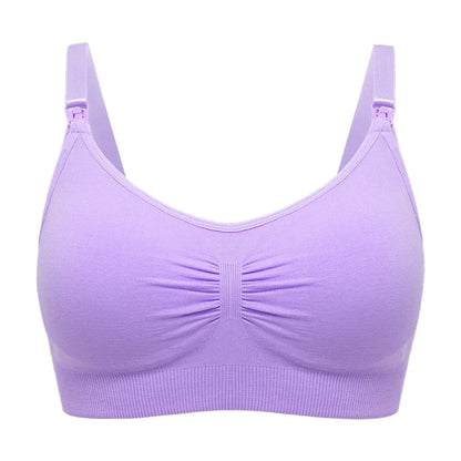 plus Size Seamless Nursing Bra for Women Breathable Maternity Push up Front Closure Underwear Adjustable Straps Wire-Free