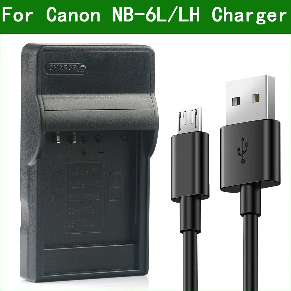 LANFULANG NB-6L / NB-6LH NB 6L Slim Micro USB Battery Charger for Canon PowerShot SX520 SX530 SX540 SX600 SX610 SX700 SX710 HS