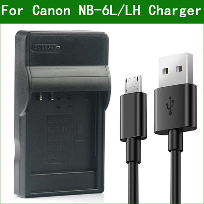 LANFULANG NB-6L / NB-6LH NB 6L Slim Micro USB Battery Charger for Canon PowerShot SX520 SX530 SX540 SX600 SX610 SX700 SX710 HS