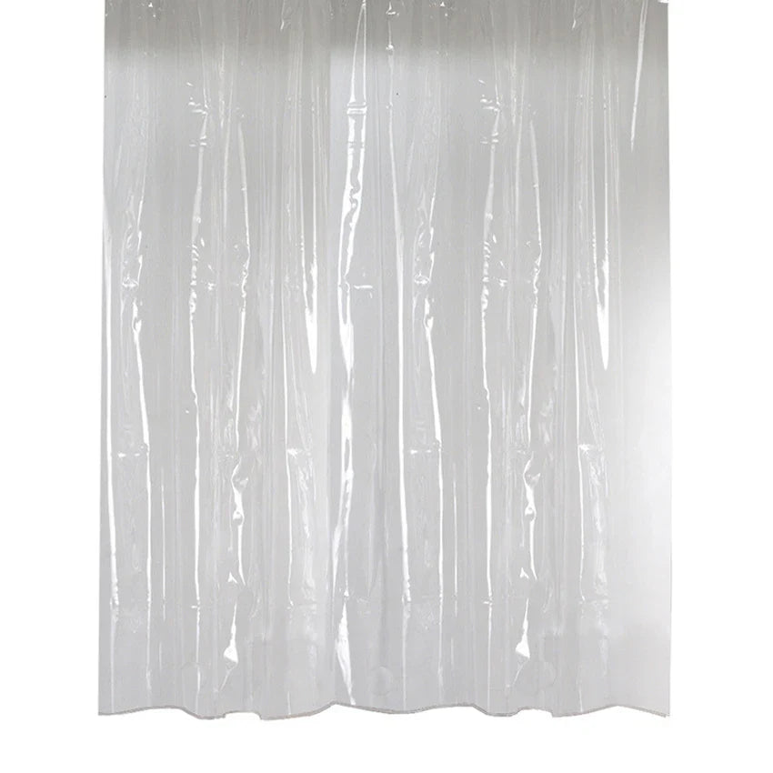 Transparent Shower Curtain Waterproof Clear White PEVA Bath Curtains Liner for Bathroom Mildew Home Hotel with Free Hooks