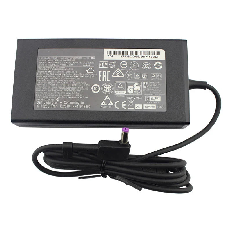 19V 7.1A 135W 5.5*1.7MM Laptop AC Adapter Charger For ACER Aspire V17 Nitro 5 np515-52 pa-1131-16 ADP-135KB VX5 VN7-792G-59CL