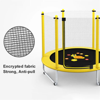 Round Kids Mini Trampoline Enclosure Net Pad Rebounder Outdoor Exercise Home Toys Jumping Bed Safety Net Protection Guard