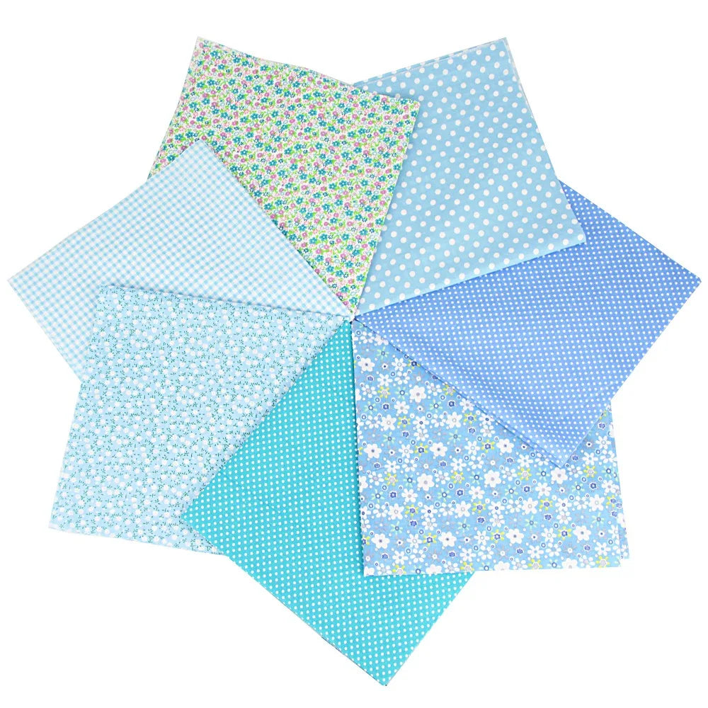 7PCS 25 x 25cm/50 x 50cm Squares Cotton Craft Fabric Cloths for DIY Bundle Patchwork Quilting Sewing Scrapbooking Artcraft