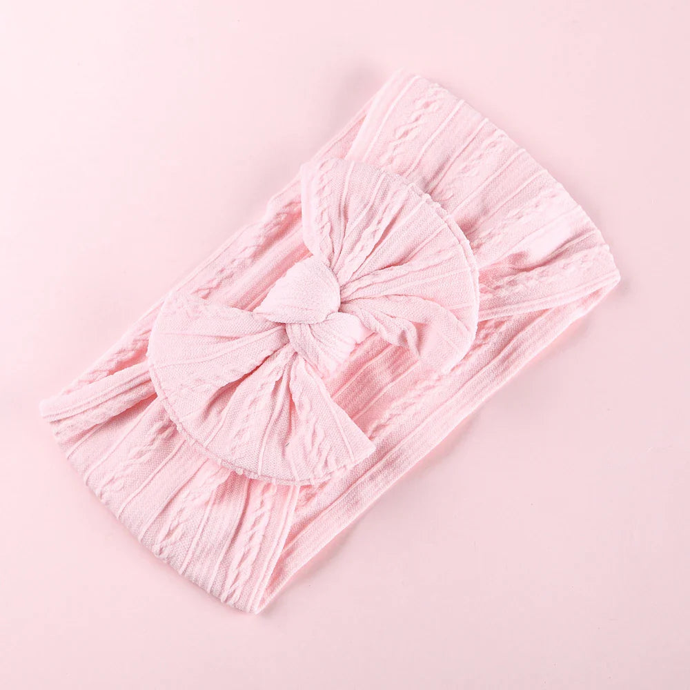 1Pcs Newborn Baby Headband For Girls Elastic Knit Children Turban Baby Bows Soft Nylon Kids Headwear Hair Accessories 32 Colors