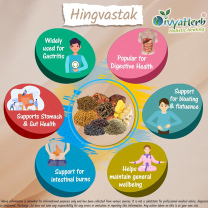 DivyaHerb Hingvastak Powder 100 gram - Digestive Comfort Support