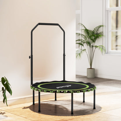 SPORTNOW 40" Foldable Fitness Trampoline Rebounder with Handle, Green