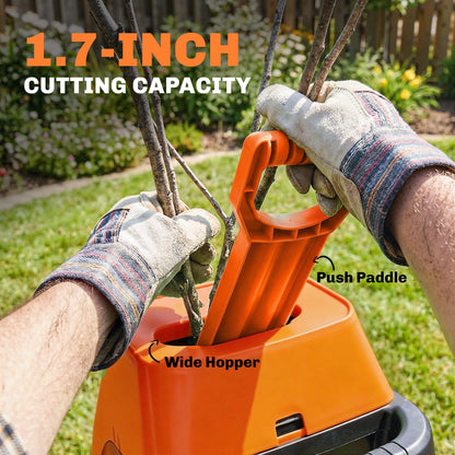 Outsunny 2500W Electric Wood Chipper, Corded Wood Mulcher Shredder with 45L Collection Bag, 4300RPM, 44mm Cutting Diameter