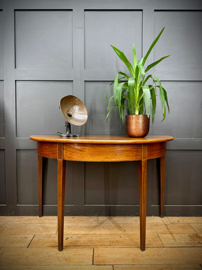 Antique Demi Lune Console Table Mahogany Hall Table Sideboard