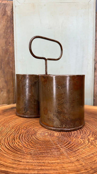 Herb Plant Double Pot Planter / Stationary Pot / Desk Tidy / Cutlery Holder