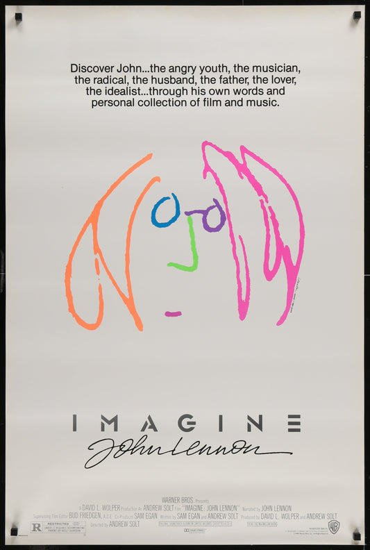 Imagine - John Lennon (1988) Original US One Sheet Movie Poster