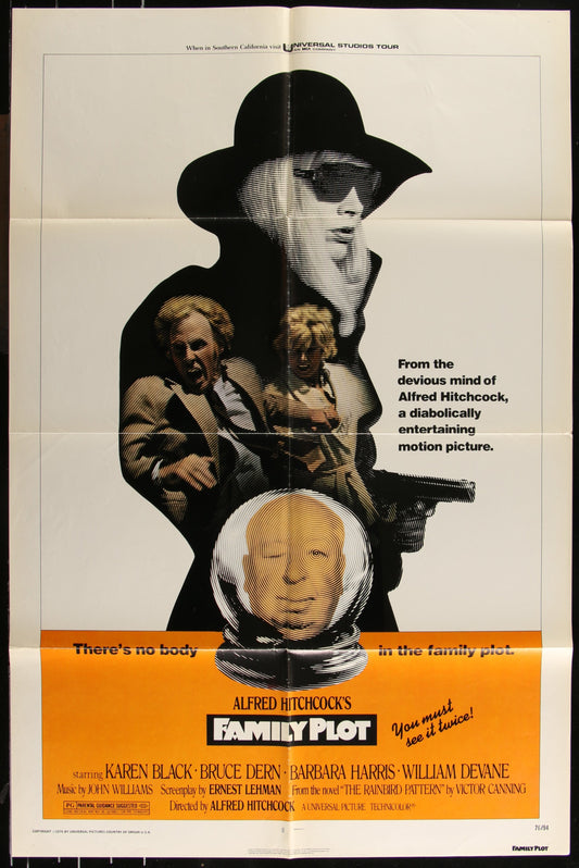 Family Plot (1976) Original US One Sheet Movie Poster