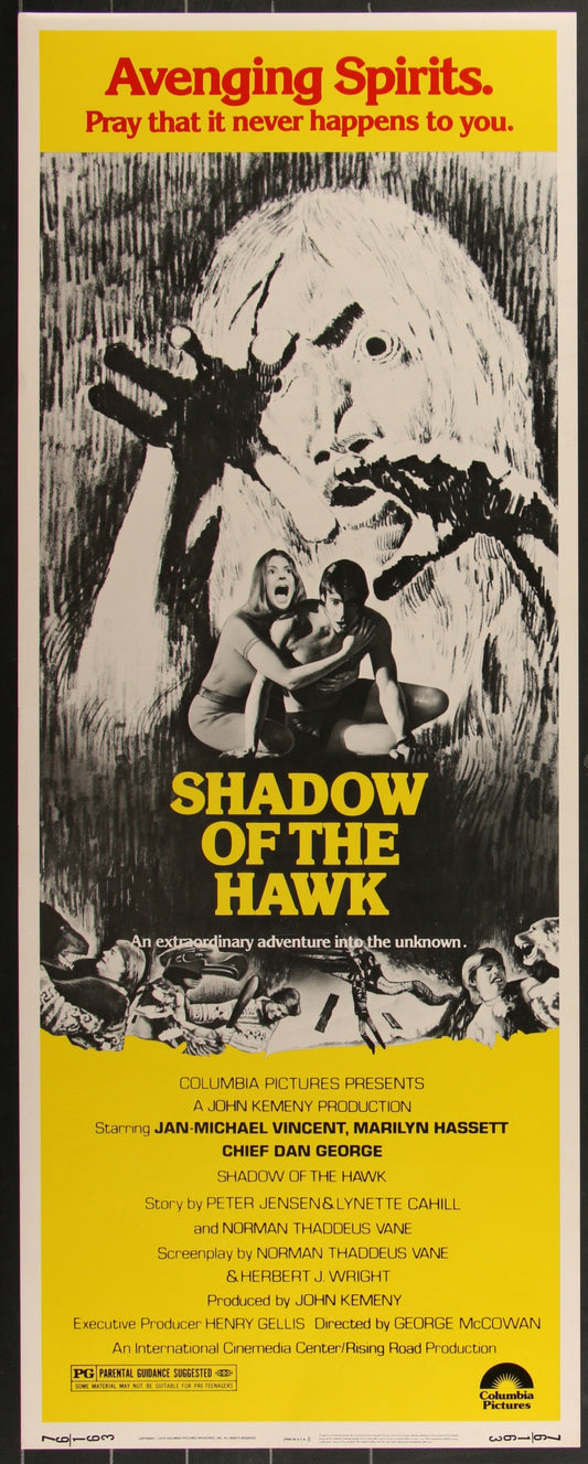 Shadow Of The Hawk (1976) Original US Insert Movie Poster