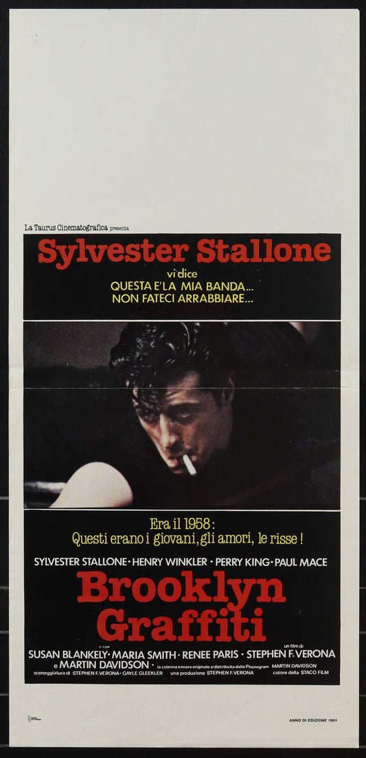 The Lords Of Flatbush (1984 RR) Original Italian Locandina Movie Poster